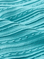 Bright Blue Square Neck Ruffle Strap Stitch Vest - Image 5 of 5