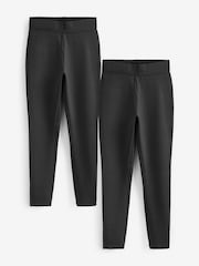Black/Navy Blue Ponte Leggings 2 Pack - Image 1 of 1
