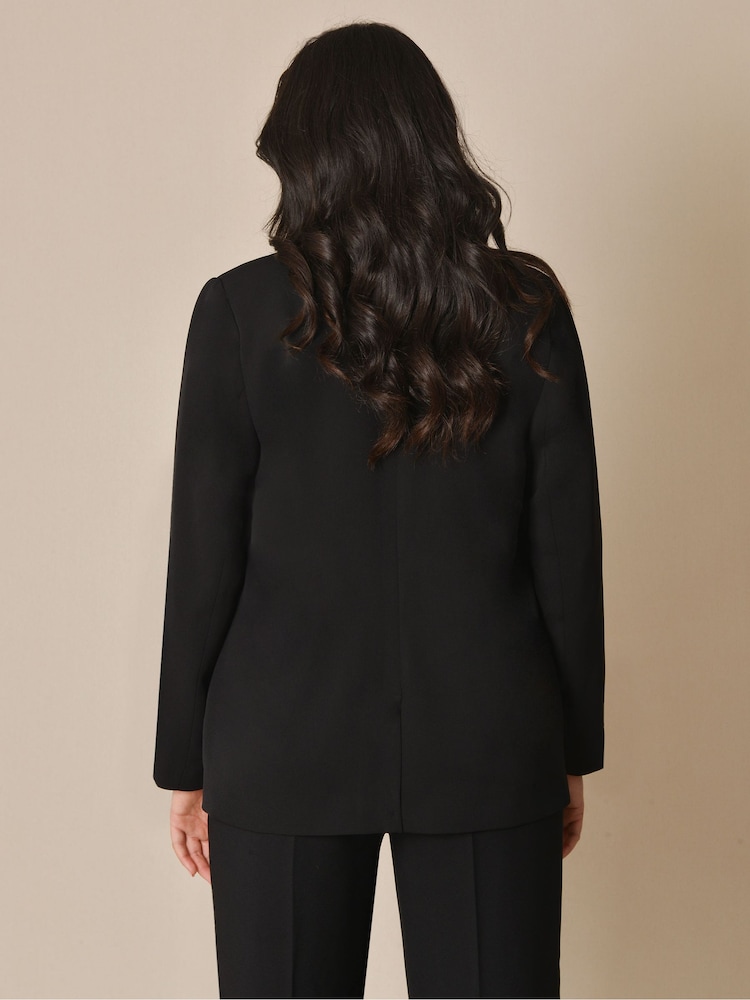 Live Unlimited Black Curve Woven Blazer - Image 1 of 6