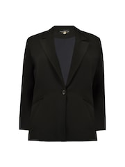 Live Unlimited Black Curve Woven Blazer - Image 3 of 6
