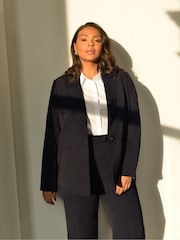 Live Unlimited Black Curve Woven Blazer - Image 4 of 6