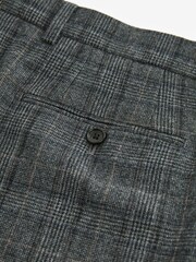 Grey Slim Fit Signature Check Suit Trousers - Image 8 of 10
