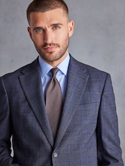 Blue Regular Fit Check Signature Suit Jacket - Image 1 of 13