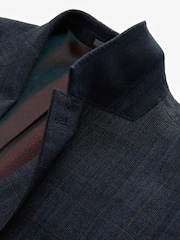 Blue Regular Fit Check Signature Suit Jacket - Image 12 of 13