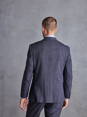 Blue Regular Fit Check Signature Suit Jacket - Image 5 of 13