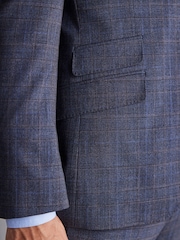 Blue Regular Fit Check Signature Suit Jacket - Image 7 of 13