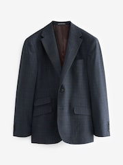 Blue Regular Fit Check Signature Suit Jacket - Image 9 of 13