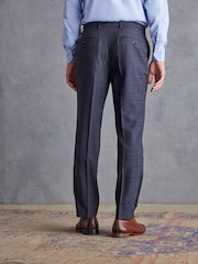 Blue Regular Fit Check Signature Suit: Trousers - Image 3 of 11