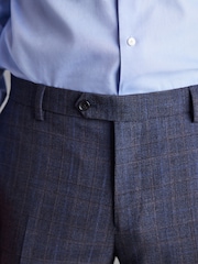 Blue Regular Fit Check Signature Suit: Trousers - Image 5 of 11