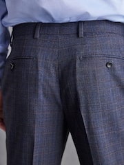 Blue Regular Fit Check Signature Suit: Trousers - Image 6 of 11