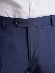 Blue Tailored Fit Signature Wool Textured Suit Trousers - Image 6 of 10