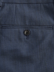 Blue Tailored Fit Signature Wool Textured Suit Trousers - Image 9 of 10