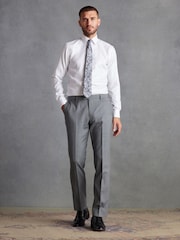 Grey Tailored Fit Signature Wool Textured Suit Trousers - Image 2 of 11