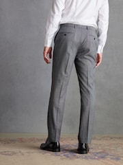 Grey Tailored Fit Signature Wool Textured Suit Trousers - Image 3 of 11