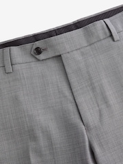 Grey Tailored Fit Signature Wool Textured Suit Trousers - Image 8 of 11