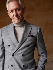 Grey Double Breasted Signature EA Matthews British Fabric Check Suit Jacket - Image 1 of 15