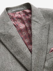 Grey Double Breasted Signature EA Matthews British Fabric Check Suit Jacket - Image 11 of 15