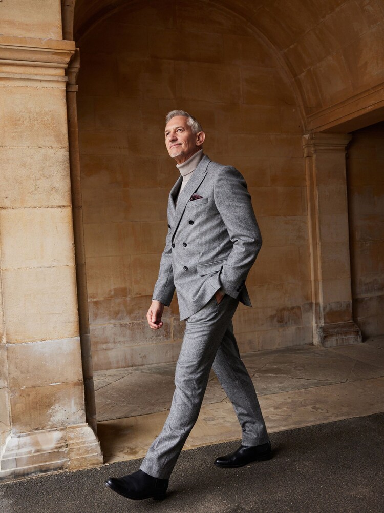 Grey Double Breasted Signature EA Matthews British Fabric Check Suit Jacket - Image 6 of 15