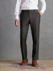 Green Tailored Fit Signature Empire Mills British Fabric Check Suit Trousers - Image 1 of 10