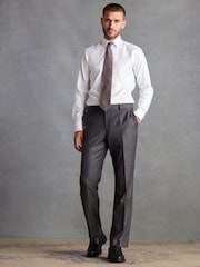 Grey Regular Fit Signature Empire Mills British Fabric Stripe Suit Trousers - Image 2 of 6