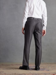 Grey Regular Fit Signature Empire Mills British Fabric Stripe Suit Trousers - Image 3 of 6