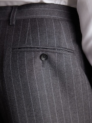 Grey Regular Fit Signature Empire Mills British Fabric Stripe Suit Trousers - Image 5 of 6