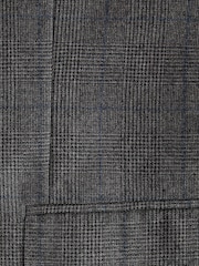 Grey Tailored Fit Signature British Fabric Check Suit Jacket - Image 11 of 12