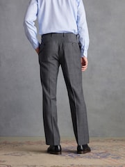 Grey Tailored Fit Signature British Fabric Check Suit Trousers - Image 3 of 10