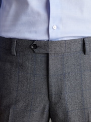 Grey Tailored Fit Signature British Fabric Check Suit Trousers - Image 4 of 10