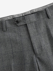 Grey Tailored Fit Signature British Fabric Check Suit Trousers - Image 7 of 10