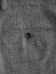 Grey Tailored Fit Signature British Fabric Check Suit Trousers - Image 8 of 10