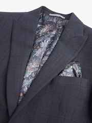 Marineblau/blau - Signature, Slim-Fit-Anzugjacke aus italienischem Stoff mit Karomuster - Bild 11 von 14