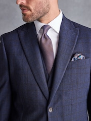 Marineblau/blau - Signature, Slim-Fit-Anzugjacke aus italienischem Stoff mit Karomuster - Bild 2 von 14
