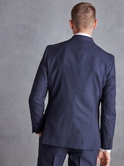Marineblau/blau - Signature, Slim-Fit-Anzugjacke aus italienischem Stoff mit Karomuster - Bild 5 von 14