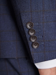 Marineblau/blau - Signature, Slim-Fit-Anzugjacke aus italienischem Stoff mit Karomuster - Bild 9 von 14