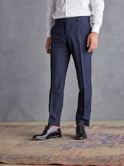 Marineblau/blau - Signature-Slim-Fit-Anzughose aus italienischem Stoff mit Karomuster - Bild 1 von 12