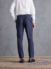 Marineblau/blau - Signature-Slim-Fit-Anzughose aus italienischem Stoff mit Karomuster - Bild 3 von 12