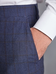 Marineblau/blau - Signature-Slim-Fit-Anzughose aus italienischem Stoff mit Karomuster - Bild 5 von 12