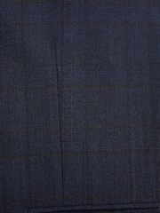 Bleu marine - Coupe classique Signature Italian Fabric Carreaux Costume Gilet - Image 9 de 11