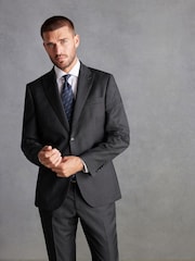 Grey Slim Fit Signature Zignone Italian Fabric Suit Jacket - Image 1 of 11