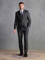 Grey Slim Fit Signature Zignone Italian Fabric Suit Jacket - Image 3 of 11