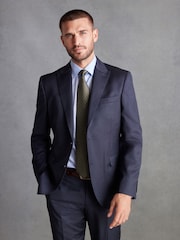 Blue Slim Fit Signature Zignone Italian Fabric Suit Jacket - Image 1 of 12