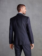 Blue Slim Fit Signature Zignone Italian Fabric Suit Jacket - Image 3 of 12