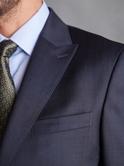 Blue Slim Fit Signature Zignone Italian Fabric Suit Jacket - Image 5 of 12