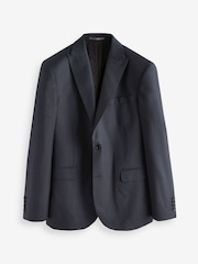 Blue Slim Fit Signature Zignone Italian Fabric Suit Jacket - Image 6 of 12