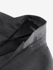 Grey Skinny Signature Zignone Italian Fabric Check Suit: Jacket - Image 9 of 11