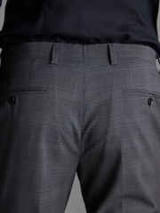 Grey Skinny Signature Zignone Italian Fabric Check Suit Trousers - Image 6 of 11
