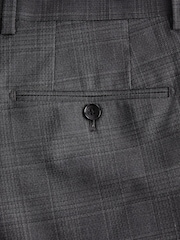 Grey Skinny Signature Zignone Italian Fabric Check Suit Trousers - Image 9 of 11