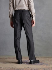 Charcoal Grey Regular Fit Signature TG Di Fabio Italian Fabric Check Suit Trousers - Image 3 of 11