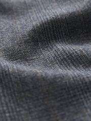 Charcoal Grey Regular Fit Signature TG Di Fabio Italian Fabric Check Suit Trousers - Image 8 of 11